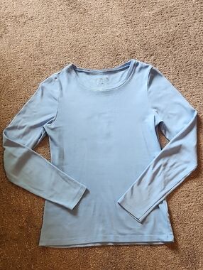 J. Crew Pale Blue Long Sleeve Crewneck Tee